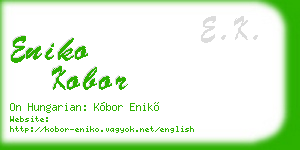 eniko kobor business card